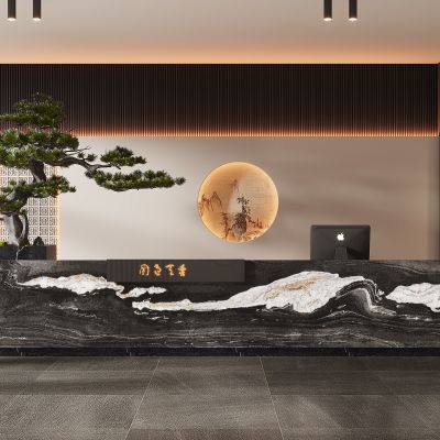 新中式大厅前台