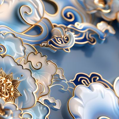 大美国风国潮元素中式美学壁画壁纸背景