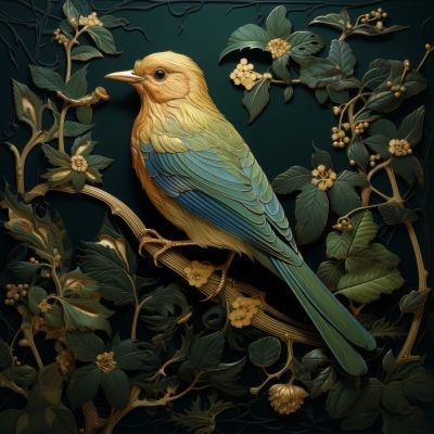 大美国风国潮元素中式美学壁画壁纸背景