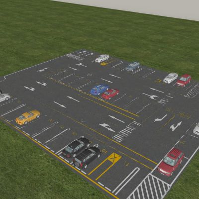 户外停车场 公共停车位 汽车机动车停车场