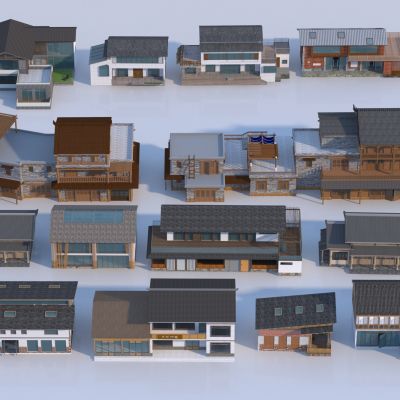 新中式民宿建筑 