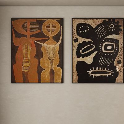 中古风抽象挂画 装饰画