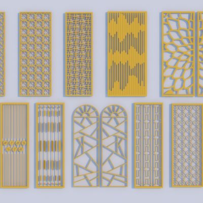 现代金属屏风隔断