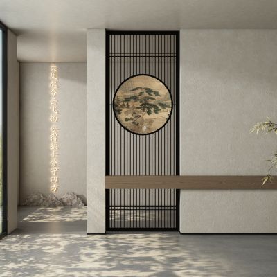 新中式宋式隔断 玄关