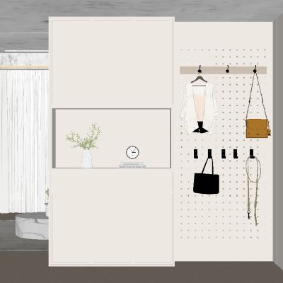 现代奶油风玄关柜