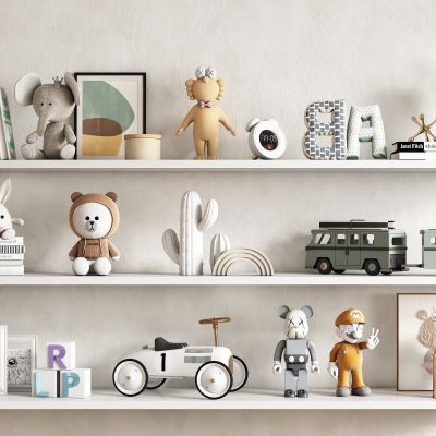 儿童卧室饰品摆件SU模型