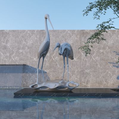 现代金属雕塑小品 