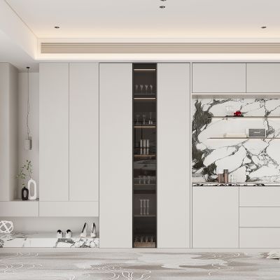 现代餐边柜 鞋柜组合