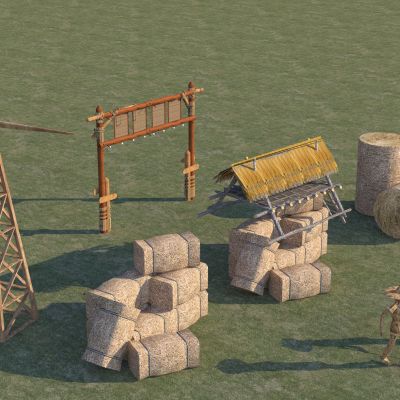 现代农耕稻草装置 