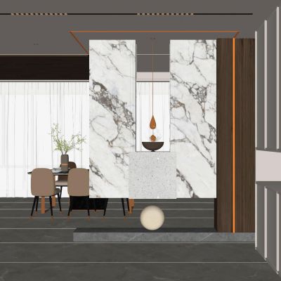 意式 轻奢风 斯卡帕叠级 奢石 悬浮式 鞋柜 玄关