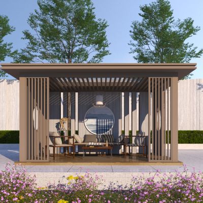 新中式亭子廊架  