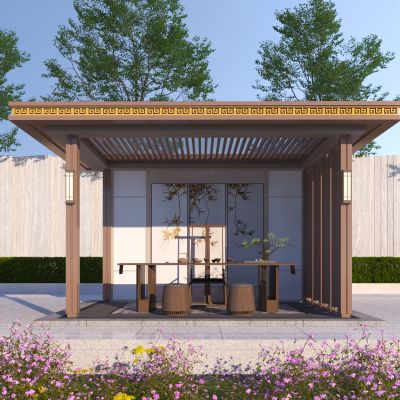 新中式亭子廊架  休闲亭子