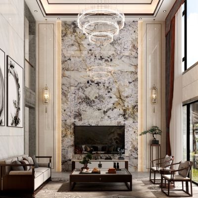 现代客厅电视背景墙