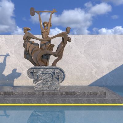 现代学校精神雕塑