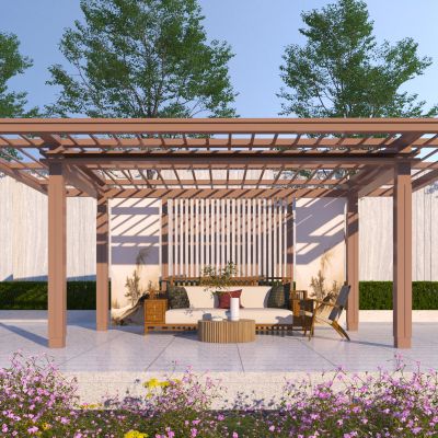 新中式亭子廊架  休闲亭子