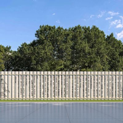 新中式书卷雕塑小品 石雕塑