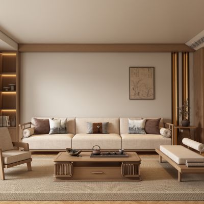 宋式新中式客厅 沙发