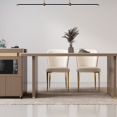 现代岛台餐桌椅