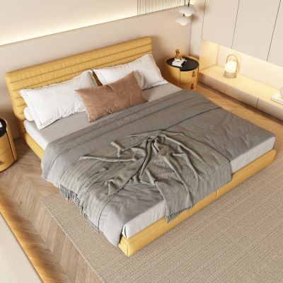 现代双人床3D模型