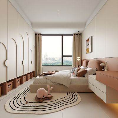 现代奶油风家居儿童房