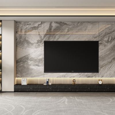 现代电视柜背景墙
