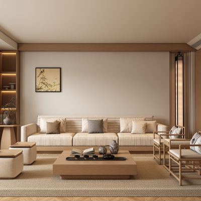 宋式新中式客厅 沙发