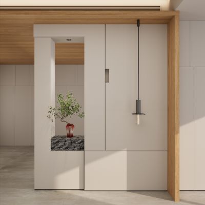 北欧 奶油风 几何造型 吊灯 隔断 端景 玄关