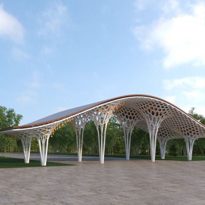 现代美丽乡村入口 门头