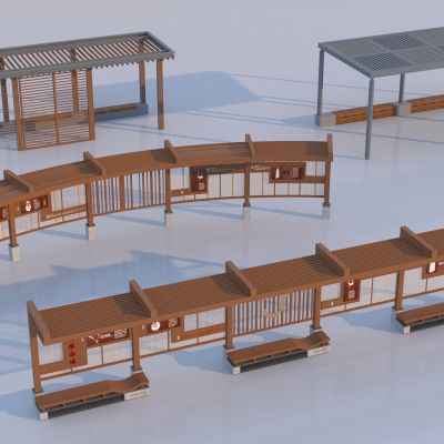 新中式廊架 文化长廊