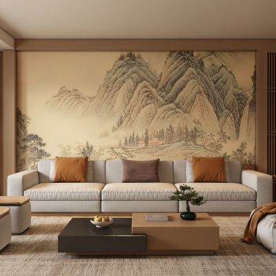 新中式宋式客厅 沙发