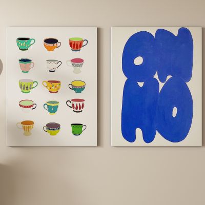 现代奶油风抽象装饰画 挂画