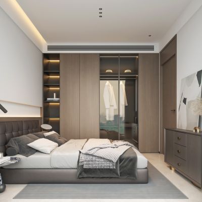 意式轻奢家居卧室 无主灯次卧室 