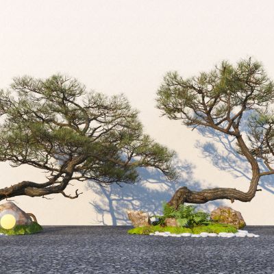 新中式造型迎客松