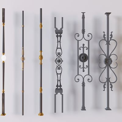 铁艺楼梯扶手 铁艺门把手 楼梯护栏 围栏 扶手