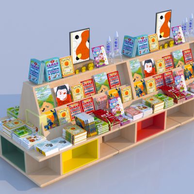现代书店货架 