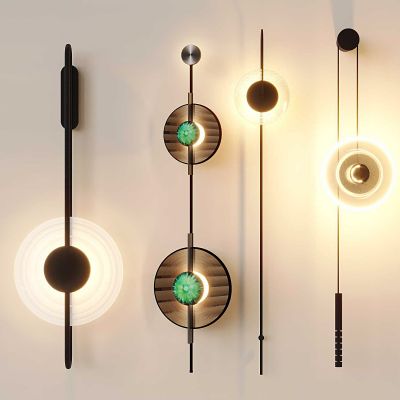  现代壁灯组合 圆盘壁灯  客厅壁灯 卧室壁灯