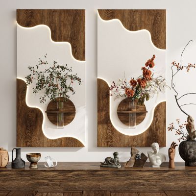 现代复古侘寂中古风挂画墙饰装饰画组合