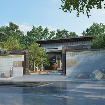 现代园林景观大门