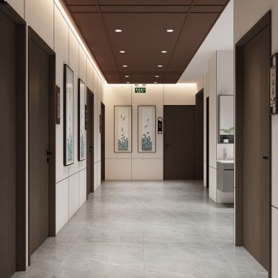 现代走廊过道3D模型
