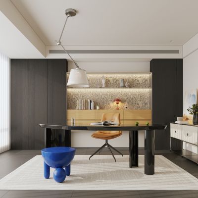 现代极简书房 卧室书房 别墅书房 客厅书房 开放式书房