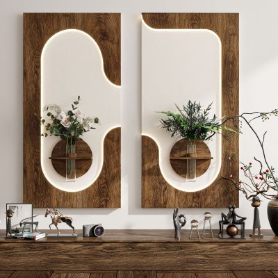 现代复古侘寂中古风挂画墙饰装饰画组合