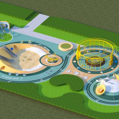 现代儿童游乐区 