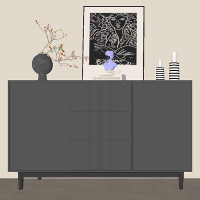 现代中古风玄关柜 边柜