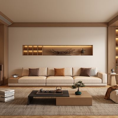 新中式宋式客厅 沙发