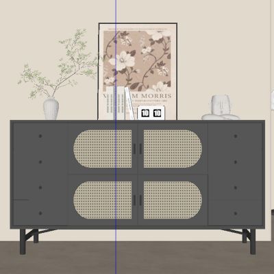 现代中古风玄关柜 边柜