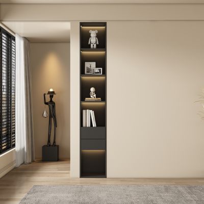 现代中古风玄关过道 隔断