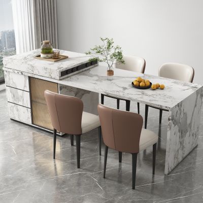 现代岛台餐桌椅