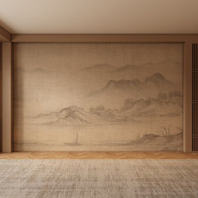 新中式宋式客厅背景墙