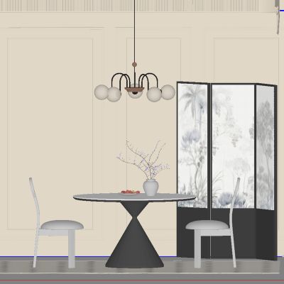 中古风餐厅 餐桌椅