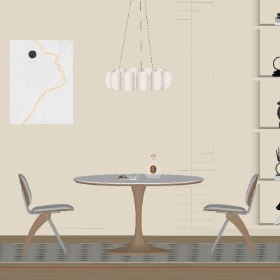 中古风餐厅 餐桌椅